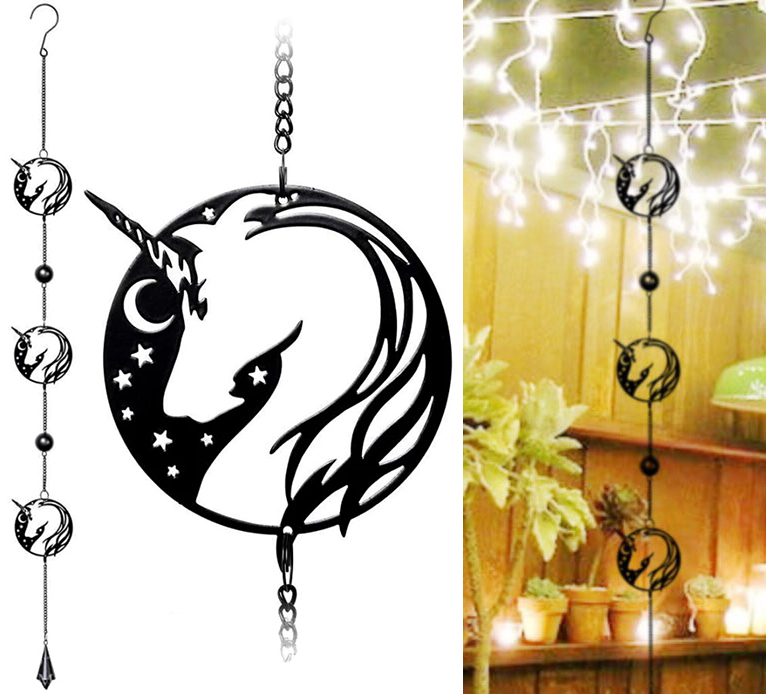 Alchemy Night Unicorn Wind Chime